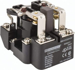 Square D - 10 VA Power Rating, Electromechanical Screw Clamp General Purpose Relay - 10 Amp at 110 V & 4 Amp at 220 V, DPDT, 120 VAC at 50/60 Hz, 63.6mm Wide x 58.8mm High x 79.4mm Deep - Makers Industrial Supply