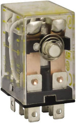 Square D - 1/2 hp at 240 Volt & 1/3 hp at 120 Volt, Electromechanical Plug-in General Purpose Relay - 10 Amp at 240 VAC, DPDT, 120 VAC at 50/60 Hz - Makers Industrial Supply