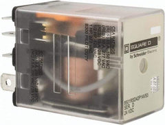 Square D - Electromechanical Plug-in General Purpose Relay - 10 Amp at 240 VAC, DPDT, 24 VDC - Makers Industrial Supply