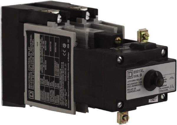 Square D - Electromechanical Screw Clamp General Purpose Relay - 10 Amp at 600 VAC, 4NO, 110 VAC at 50 Hz & 120 VAC at 60 Hz - Makers Industrial Supply