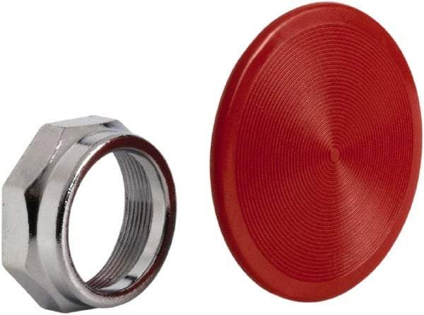 Schneider Electric - Extended Mushroom Head Pushbutton Switch 2-1/4" Snap-In Knob - Red, Round Button, Nonilluminated - Makers Industrial Supply