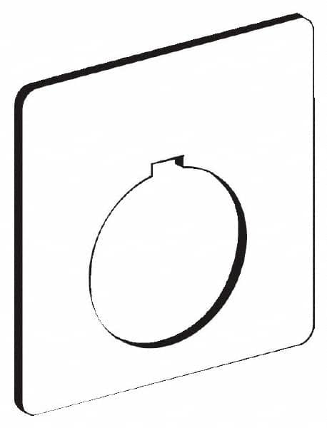 Schneider Electric - Square, Plastic Legend Plate - Blank - White Background, 30mm Hole Diameter, 57 Inch Square - Makers Industrial Supply