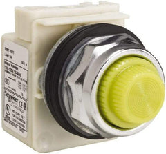 Schneider Electric - 120 VAC Yellow Lens Indicating Light - Screw Clamp Connector - Makers Industrial Supply