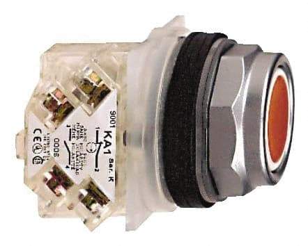 Schneider Electric - 30mm Mount Hole, Flush, Pushbutton Switch with Contact Block - Octagon, Red Pushbutton, Momentary (MO) - Makers Industrial Supply