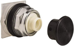 Schneider Electric - 30mm Mount Hole, Extended Straight, Pushbutton Switch Only - Black Pushbutton, Momentary (MO) - Makers Industrial Supply