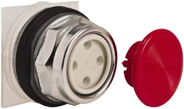 Schneider Electric - 30mm Mount Hole, Extended Straight, Pushbutton Switch Only - Round, Red Pushbutton, Momentary (MO), Weatherproof, Dust and Oil Resistant - Makers Industrial Supply