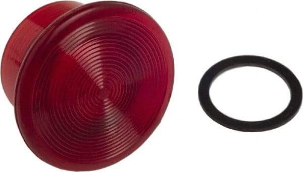 Schneider Electric - Extended Mushroom Head Pushbutton Switch 1-3/8" Knob - Red, Round Button, Illuminated - Makers Industrial Supply