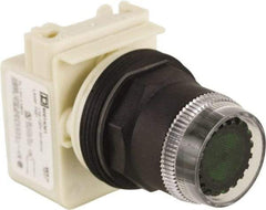 Schneider Electric - 30mm Mount Hole, Extended Straight, Pushbutton Switch Only - Green Pushbutton, Momentary (MO) - Makers Industrial Supply