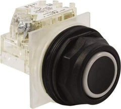 Schneider Electric - 30mm Mount Hole, Flush, Pushbutton Switch with Contact Block - Octagon, Black Pushbutton, Momentary (MO) - Makers Industrial Supply