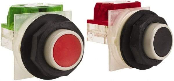 Schneider Electric - 30mm Mount Hole, Extended Straight, Pushbutton Switch - Momentary (MO) - Makers Industrial Supply