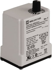 Square D - DPDT Time Delay Relay - 10 Contact Amp, 110 VDC & 120 VAC - Makers Industrial Supply