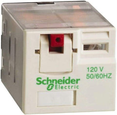 Schneider Electric - 3,750 VA Power Rating, Electromechanical Plug-in General Purpose Relay - 15 Amp at 250 VAC & 28 VDC, 3CO, 120 VAC - Makers Industrial Supply