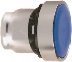 Schneider Electric - 22mm Mount Hole, Flush, Pushbutton Switch Only - Round, Blue Pushbutton, Maintained (MA) - Makers Industrial Supply