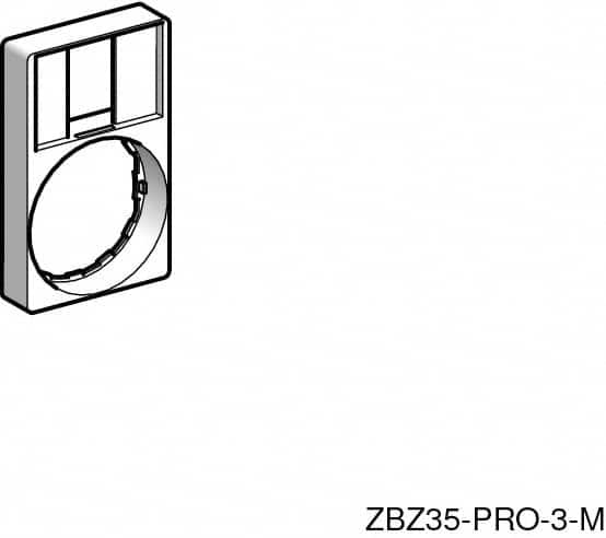 Schneider Electric - Rectangular, Legend Plate - Blank - 22mm Hole Diameter, 30mm Wide x 50mm High - Makers Industrial Supply