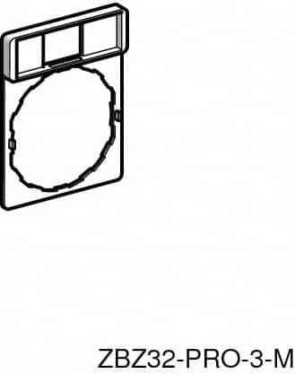 Schneider Electric - Rectangular, Legend Plate - Blank - 22mm Hole Diameter, 30mm Wide x 40mm High - Makers Industrial Supply