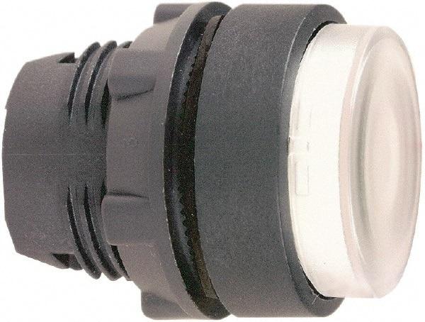 Schneider Electric - 22mm Mount Hole, Extended Straight, Pushbutton Switch Only - Round, White Pushbutton, Illuminated, Momentary (MO) - Makers Industrial Supply