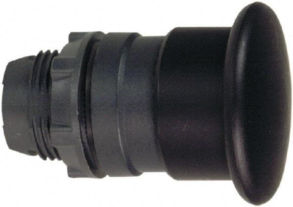 Schneider Electric - 22mm Mount Hole, Extended Mushroom Head, Pushbutton Switch Only - Round, Black Pushbutton, Nonilluminated, Momentary (MO) - Makers Industrial Supply