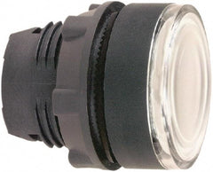 Schneider Electric - 22mm Mount Hole, Flush, Pushbutton Switch Only - Round, White Pushbutton, Illuminated, Momentary (MO) - Makers Industrial Supply