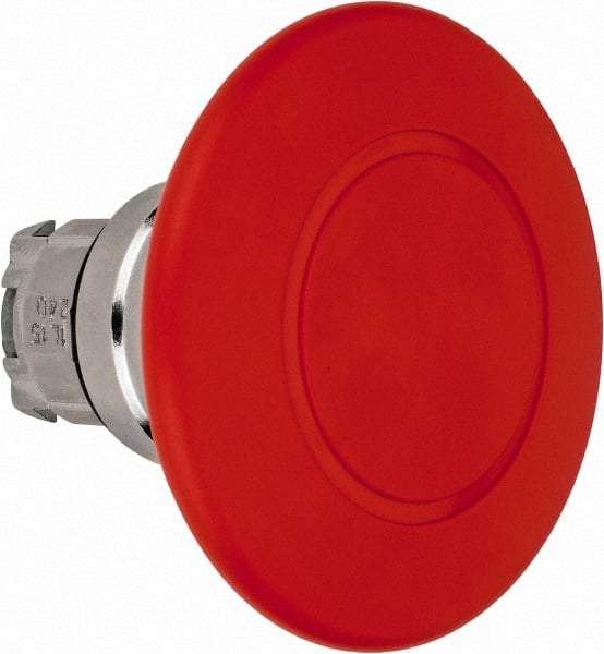 Schneider Electric - Extended Mushroom Head, Pushbutton Switch Only - Round, Red Pushbutton, Nonilluminated, Trigger Action, On-Off - Makers Industrial Supply