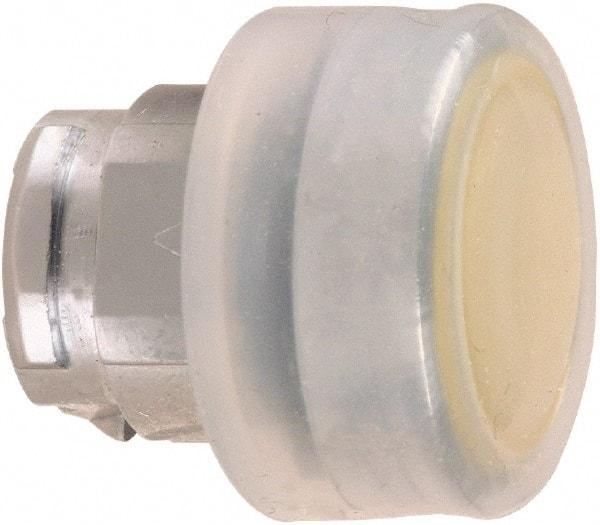 Schneider Electric - 22mm Mount Hole, Extended Straight, Pushbutton Switch Only - Round, Yellow Pushbutton, Nonilluminated, Momentary (MO) - Makers Industrial Supply