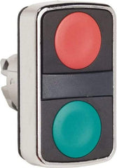 Schneider Electric - 22mm Mount Hole, Flush, Pushbutton Switch Only - Rectangle, Green and Red Pushbutton, Nonilluminated, Momentary (MO), On-Off, Shock and Vibration Resistant - Makers Industrial Supply