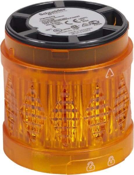 Schneider Electric - LED Lamp, Orange, Steady, Stackable Tower Light Module - 24 VAC/VDC, 40 Milliamp, IP65 Ingress Rating, Base Mount - Makers Industrial Supply