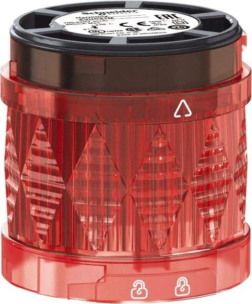 Schneider Electric - LED Lamp, Red, Steady, Stackable Tower Light Module - 24 VAC/VDC, 40 Milliamp, IP65 Ingress Rating, Base Mount - Makers Industrial Supply