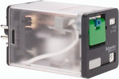 Schneider Electric - Octal Electromechanical Plug-in General Purpose Relay - 10 Amp at 240 V, DPDT, 12 VDC, 35mm Wide x 56mm High x 35.4mm Deep - Makers Industrial Supply