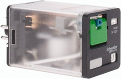 Schneider Electric - Octal Electromechanical Plug-in General Purpose Relay - 10 Amp at 240 V, DPDT, 24 VDC, 35mm Wide x 56mm High x 35.4mm Deep - Makers Industrial Supply