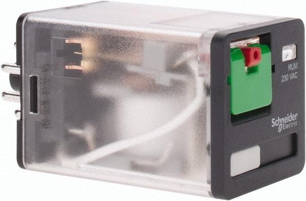 Schneider Electric - 3 at 60 Hz VA Power Rating, Octal Electromechanical Plug-in General Purpose Relay - 10 Amp at 277 VAC & 30 VDC, DPDT, 230 VAC, 35mm Wide x 56mm High x 35.4mm Deep - Makers Industrial Supply