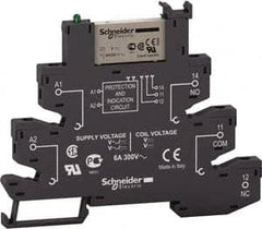 Schneider Electric - 1,500 VA Power Rating, Electromechanical Spring General Purpose Relay - 6 Amp at 24 V, SPDT, 24 VAC/VDC, 6.2mm Wide x 78.7mm High x 103mm Deep - Makers Industrial Supply