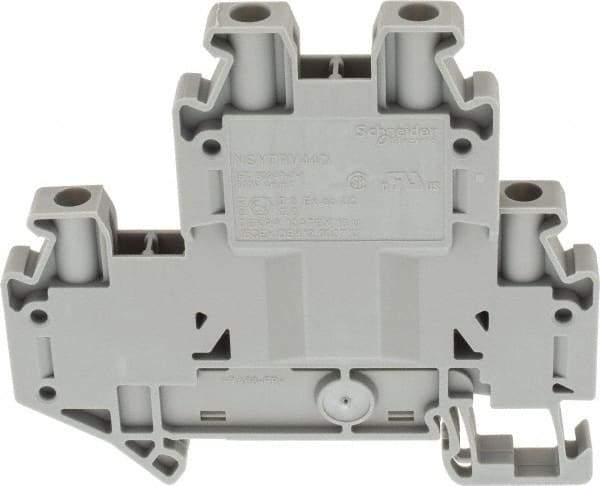 Schneider Electric - 2 Poles, 800 Volt, 36 Amp, -40 to 266°F, DIN Rail Mount, Polyamide Passthrough Terminal Block - 4 Contacts, 26 to 10 AWG Compatibility, 65mm High - Makers Industrial Supply