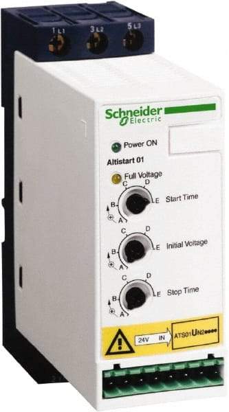 Schneider Electric - 9 Amp, 120 Coil VAC, 50/60 Hz, IEC Motor Starter - 3 Phase Hp: 5 - Makers Industrial Supply