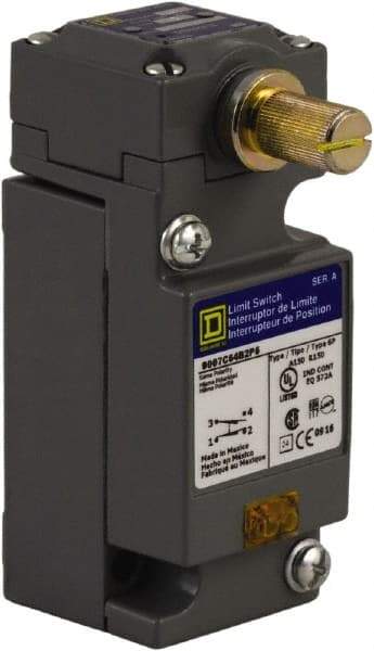 Square D - DPDT, 2NC/2NO, 600 Volt Screw Terminal, Rotary Head Actuator, General Purpose Limit Switch - 1, 2, 4, 6, 12, 13, 6P NEMA Rating, IP67 IPR Rating - Makers Industrial Supply