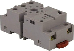 Square D - 8 Pins, 300 VAC, 10 Amp (CSA) and 16 Amp (UL), Square Relay Socket - DIN Rail Mount, Panel Mount, 2 Tiers, Screw Terminal - Makers Industrial Supply