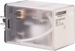 Square D - 8 Pins, 1 hp at 277 Volt & 1/3 hp at 120 Volt, 3 VA Power Rating, Octal Electromechanical Plug-in General Purpose Relay - 10 Amp at 250 VAC, DPDT, 12 VDC, 34.9mm Wide x 50.3mm High x 35.4mm Deep - Makers Industrial Supply