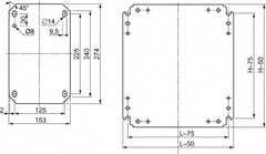 Schneider Electric - Electrical Enclosure Steel Mounting Plate - For Use with 400 (H) x 400 (W) Floor Standing Enclosure, RoHS Compliant, Includes Mounting Hardware & Mounting Plate - Makers Industrial Supply