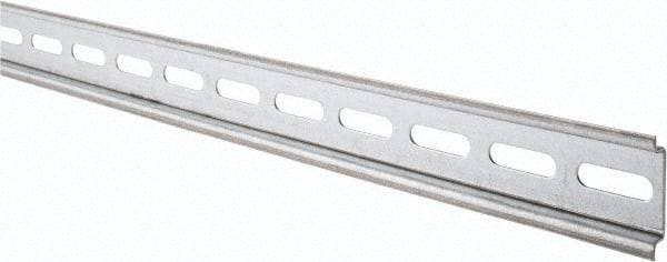 Schneider Electric - 2m Long x 0.3 Inch Wide x 1.4 Inch High x Steel DIN Rail - 0.04 Inch Thick - Makers Industrial Supply