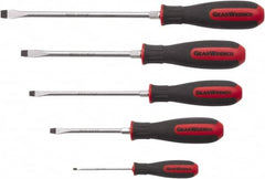 GearWrench - 5 Piece Slotted Screwdriver Set - Blade Sizes: Length 3, 4, 6 & 8 - Makers Industrial Supply