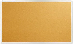 Quartet - 60" Wide x 36" High Open Cork Bulletin Board - Natural Cork over Fiberboard, Aluminum Frame - Makers Industrial Supply