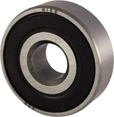 Nice - 1/2" Bore Diam, 1-3/8" OD, Double Seal Semi Ground Extra Light Radial Ball Bearing - 7/16" Wide, 1 Row, Round Bore, 850 Lb Static Capacity, 940 Lb Dynamic Capacity - Makers Industrial Supply