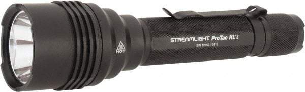 Streamlight - White LED Bulb, 1,100 Lumens, Industrial/Tactical Flashlight - Black Aluminum Body, 3 CR123A Lithium Batteries Included - Makers Industrial Supply