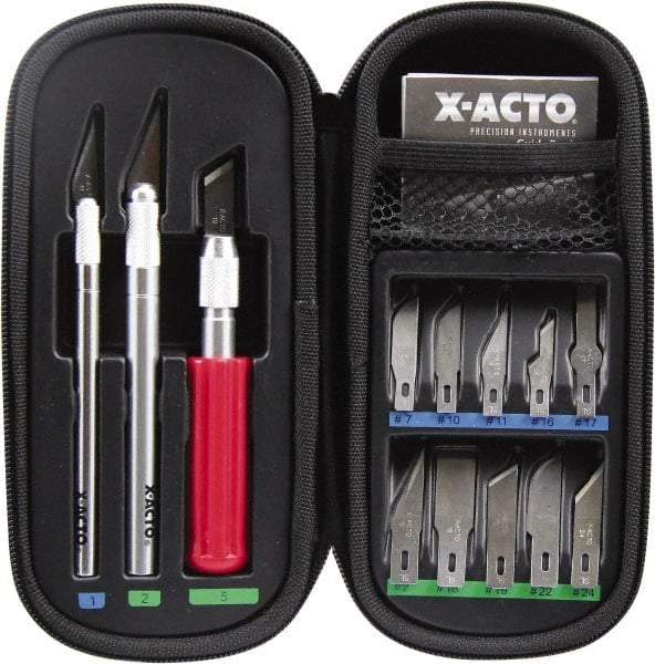 X-ACTO - Hobby Knife Set - 16 Pieces, Includes 3 Knives & 16 Blades - Makers Industrial Supply