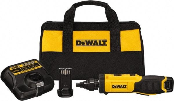 DeWALT - 8 Volts, Lithium-Ion Battery, Inline Cordless Screwdriver - 430 RPM, 40 Inch/Lbs. Torque - Makers Industrial Supply