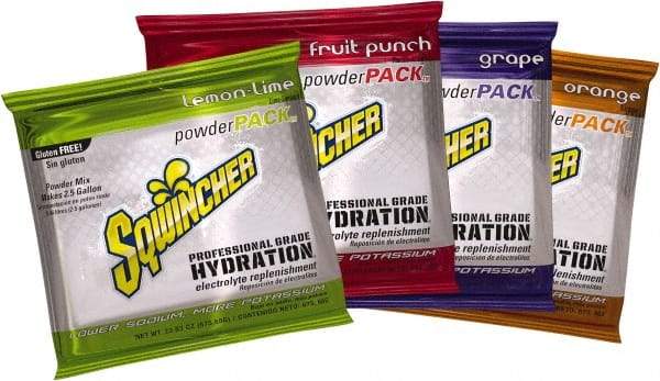 Sqwincher - 2.5 Gal Pack Assorted Flavors Activity Drink - Powdered, Yields 2.2 Gal - Makers Industrial Supply