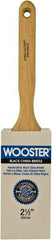 Wooster Brush - 2-1/2" Flat Hog Sash Brush - 3-3/16" Bristle Length, 6-1/8" Maple Fluted Handle - Makers Industrial Supply