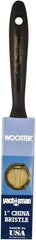 Wooster Brush - 1" Flat Hog Varnish Brush - 2-3/16" Bristle Length, 6-1/2" Plastic Beavertail Handle - Makers Industrial Supply