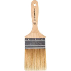 Wooster Brush - 3" Flat Synthetic Wall Brush - 3-7/16" Bristle Length, 6-1/4" Maple Beavertail Handle - Makers Industrial Supply