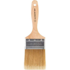 Wooster Brush - 3" Flat Synthetic Varnish Brush - 3-3/16" Bristle Length, 6-1/2" Maple Beavertail Handle - Makers Industrial Supply