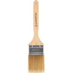 Wooster Brush - 2-1/2" Flat Synthetic Sash Brush - 2-15/16" Bristle Length, 7-7/8" Maple Fluted Handle - Makers Industrial Supply